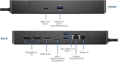 COMMUTATEUR Dell WD19 avec Fil USB 3.2 Gen 1 Type-C Noir POUR PC