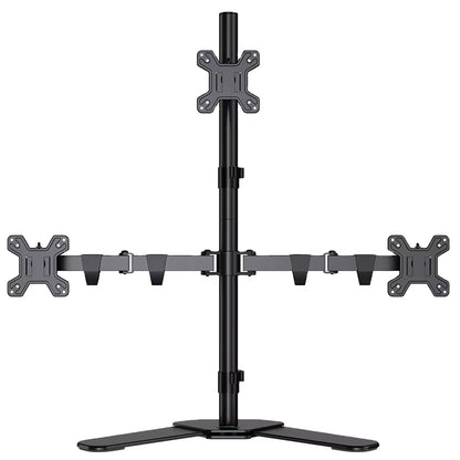 Support de bureau à triple moniteur DW230-T Bras réglables en hauteur pour trois écrans DE 17 à 27 pouces