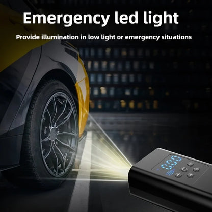 COMPRESSEUR D'AIR PORTABLE AVEC POWER BANK INTEGER POUR VOITURE/MOTO/BALLON...