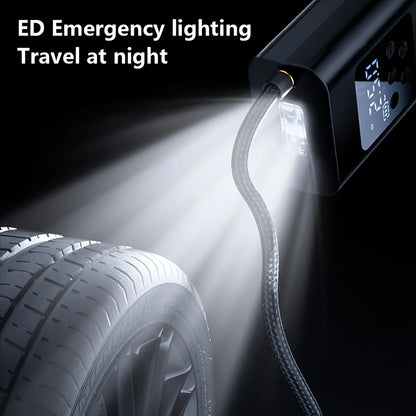 COMPRESSEUR D'AIR PORTABLE AVEC POWER BANK INTEGER POUR VOITURE/MOTO/BALLON...