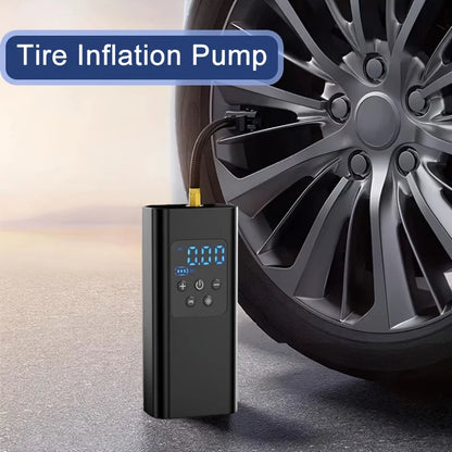 COMPRESSEUR D'AIR PORTABLE AVEC POWER BANK INTEGER POUR VOITURE/MOTO/BALLON...