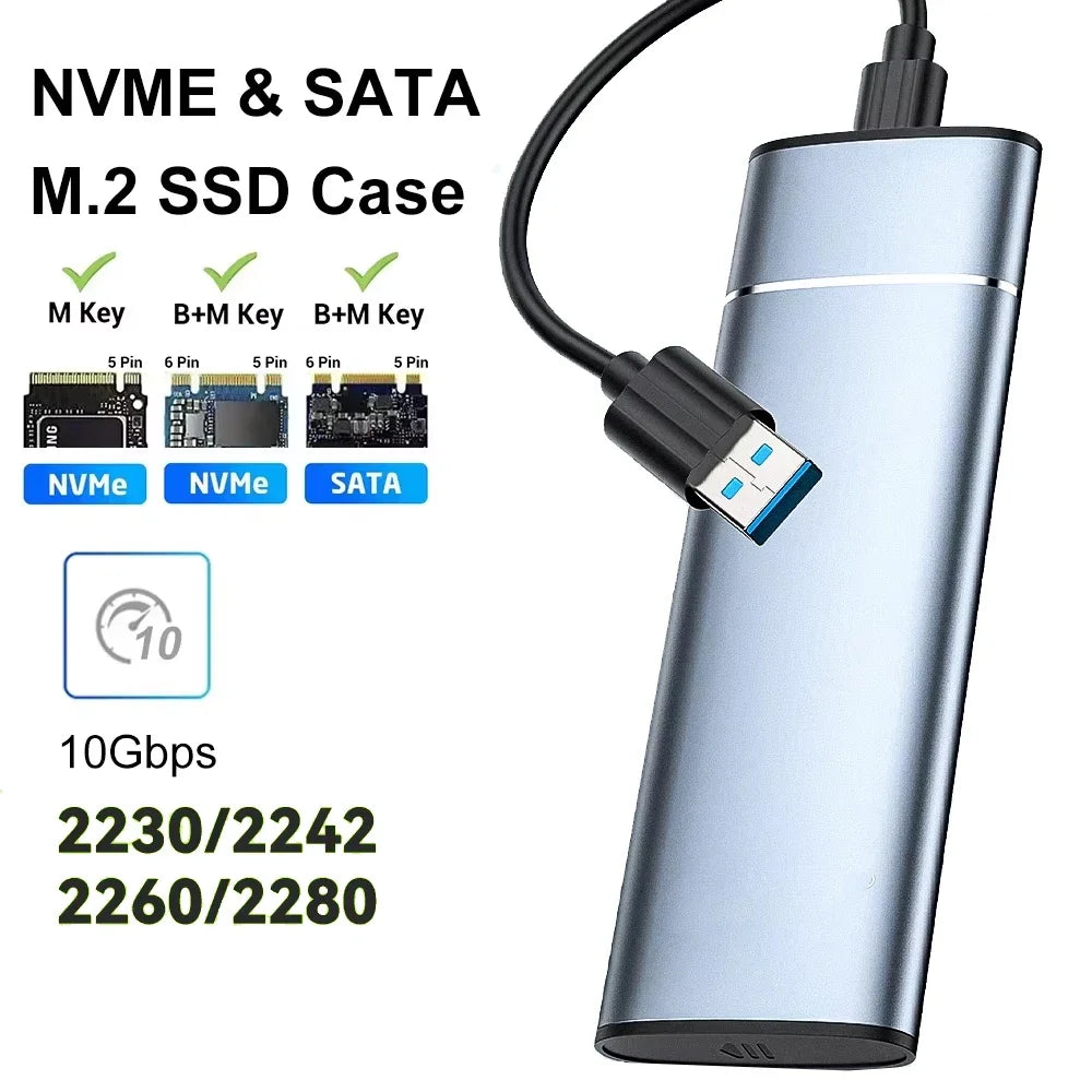 BOITIERS EXTERNE DISQUE SSD M2/NVME SATA 10Gbp Type C