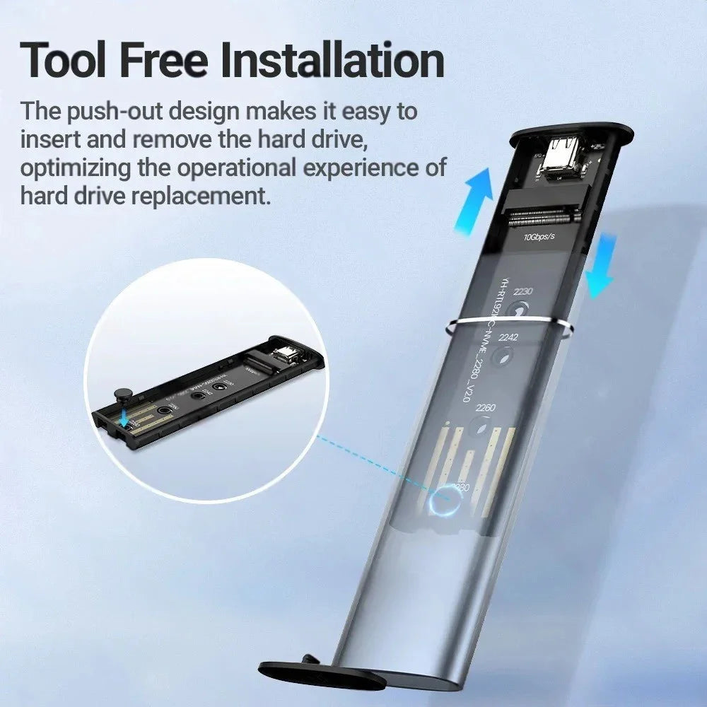 BOITIERS EXTERNE DISQUE SSD M2/NVME SATA 10Gbp Type C
