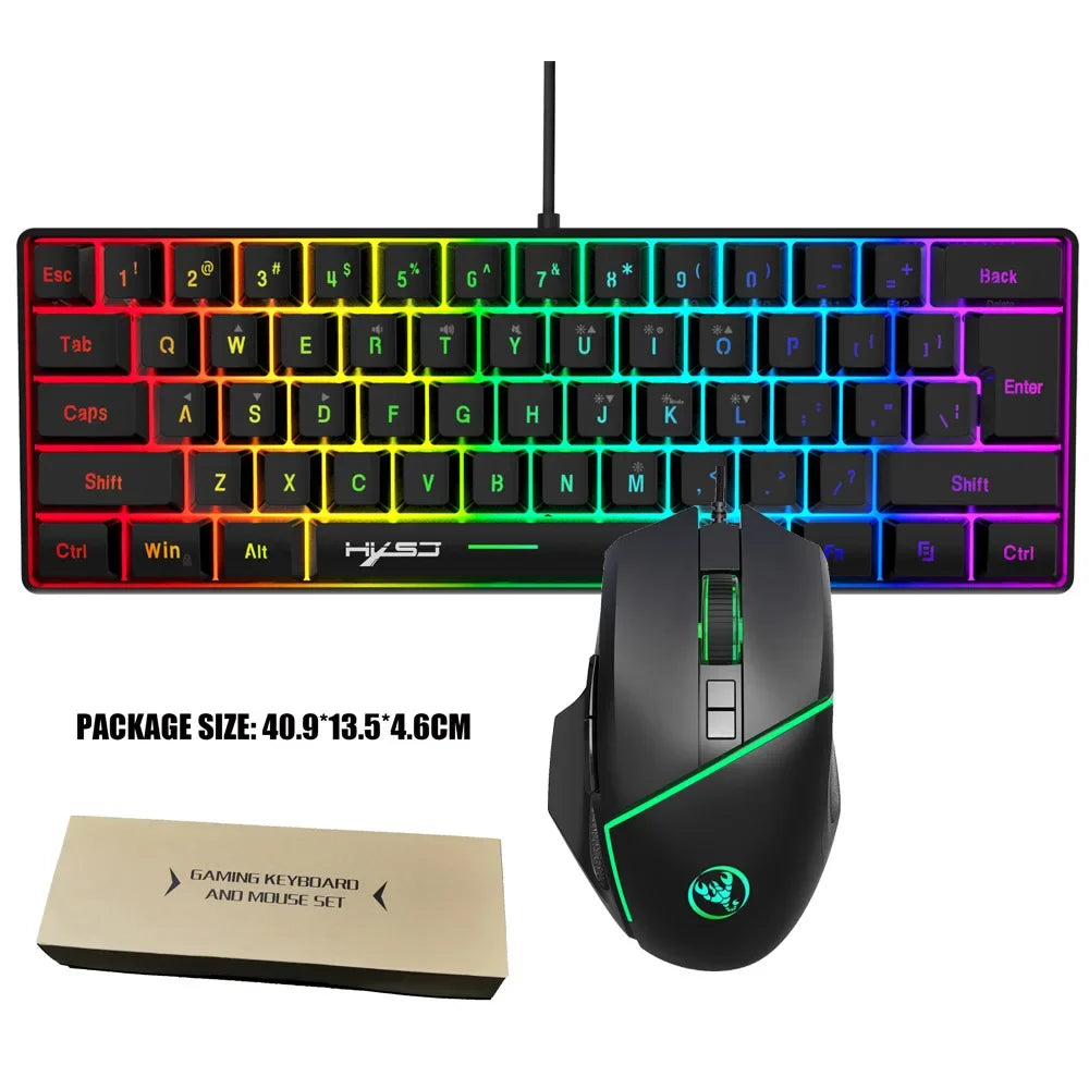 Clavier + Souris GAMERS RGB qui affiche 3 couleur (vert-rouge-bleu)