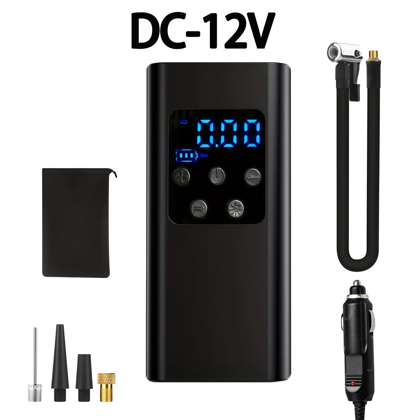 COMPRESSEUR D'AIR PORTABLE AVEC POWER BANK INTEGER POUR VOITURE/MOTO/BALLON...