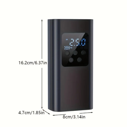 COMPRESSEUR D'AIR PORTABLE AVEC POWER BANK INTEGER POUR VOITURE/MOTO/BALLON...