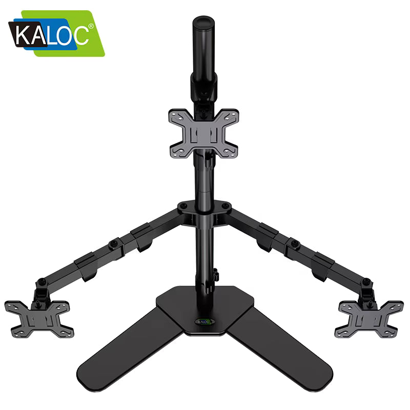 Support de bureau à triple moniteur DW230-T Bras réglables en hauteur pour trois écrans DE 17 à 27 pouces