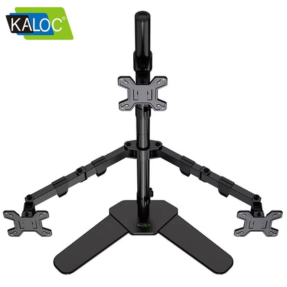 Support de bureau à triple moniteur DW230-T Bras réglables en hauteur pour trois écrans DE 17 à 27 pouces