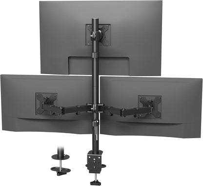 Support de bureau à triple moniteur DW230-T Bras réglables en hauteur pour trois écrans DE 17 à 27 pouces
